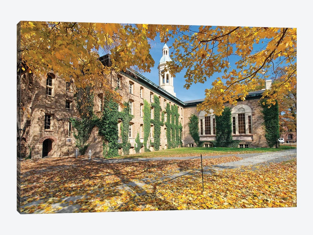 Nassau Hall With Fall Foliage, Princeton University, New Jersey by George Oze 1-piece Canvas Art Print
