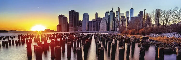 Lower Manhattan Sunset Viewed From Brooklyn, New York City