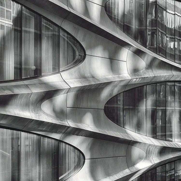 Futuristic Building Facade, Manhattan New York City