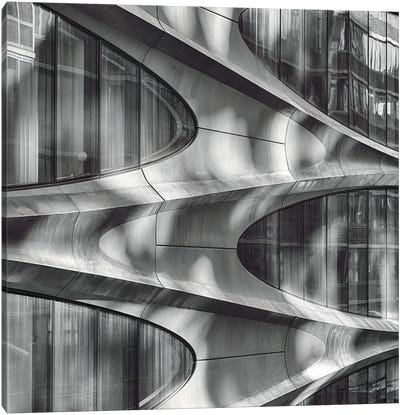 Futuristic Building Facade, Manhattan New York City Canvas Art Print