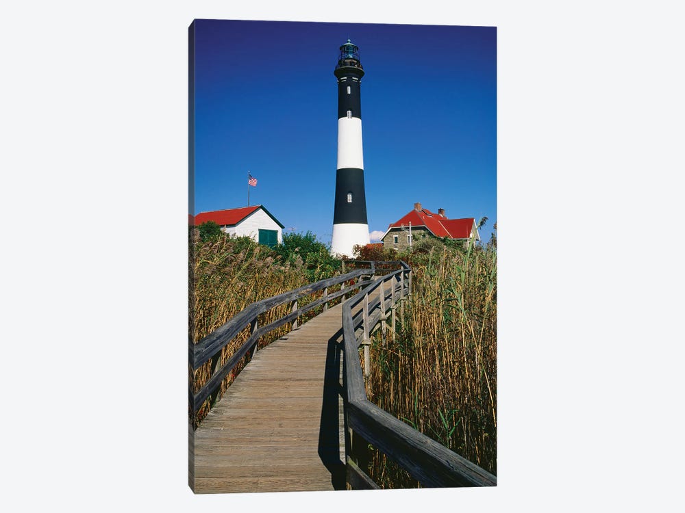 Walkway Leading To The Fire Island Lighthouse, New York State by George Oze 1-piece Canvas Artwork