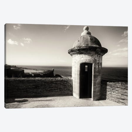 Sentry Post Overlooking The Ocean, San Cristobal Fort, San Juan, Puerto Rico Canvas Print #GOZ650} by George Oze Canvas Art