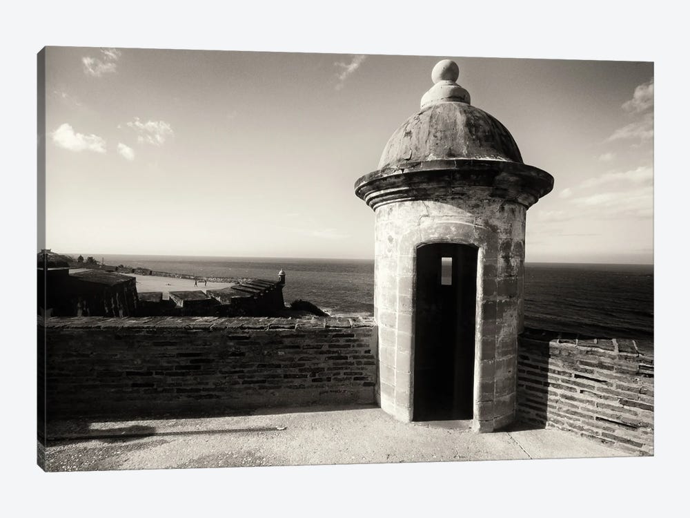 Sentry Post Overlooking The Ocean, San Cristobal Fort, San Juan, Puerto Rico by George Oze 1-piece Canvas Wall Art