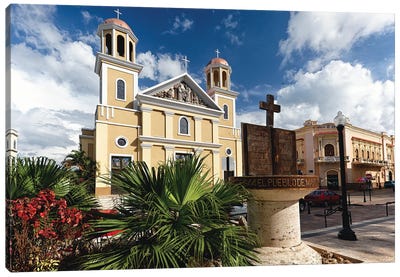 Our Lady Of The Candelaria Cathedral, Mayaguez, Puerto Rico Canvas Art Print - George Oze