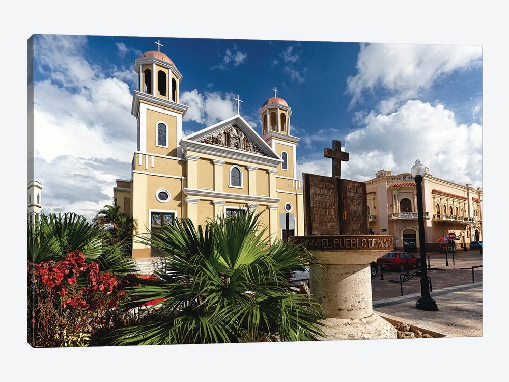 Our Lady Of The Candelaria Cathedral, Mayaguez, Puerto Rico by George Oze 1-piece Canvas Wall Art