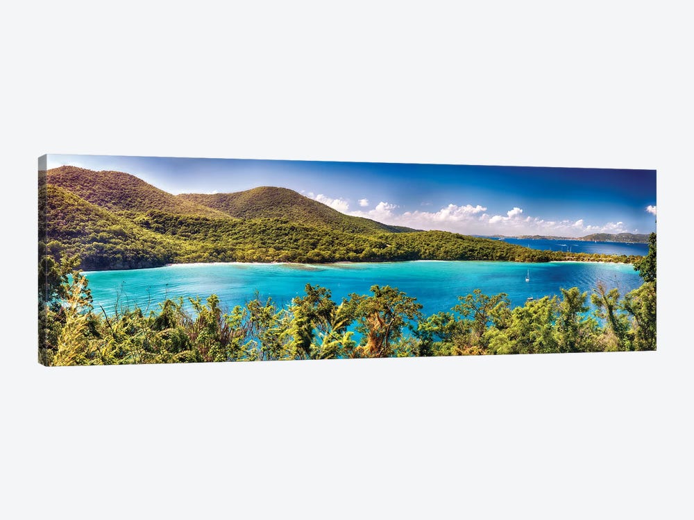 Hawknest Bay Panorama, St John, US Virgin Islands by George Oze 1-piece Canvas Artwork