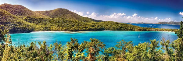 George Oze: Hawknest Bay Panorama, St John, US Virgin Islands by George Oze