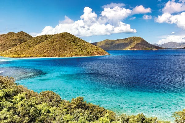 US Virgin Islands: Leinster Bay Scenic Vista, St John, USVI by George Oze