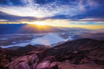 Dante's Point Sunset, Death Valley, California by George Oze framed wall art