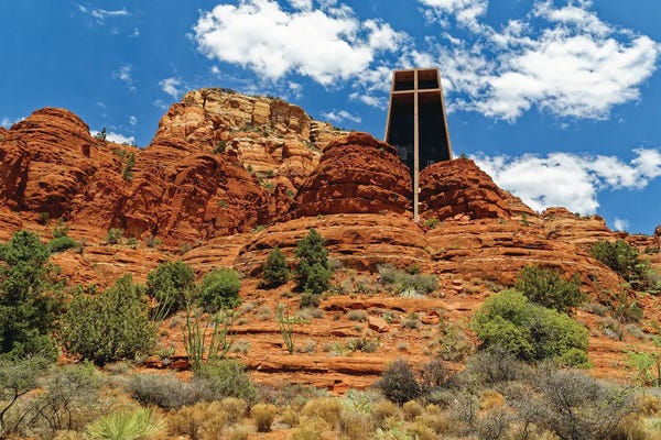 George Oze: Chapel Of The Holy Cross, Sedona, Arizona by George Oze