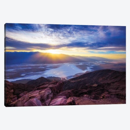 Dante's Point Sunset, Death Valley, California Canvas Print #GOZ66} by George Oze Canvas Art