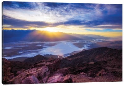 Dante's Point Sunset, Death Valley, California Canvas Art Print - Death Valley National Park Art