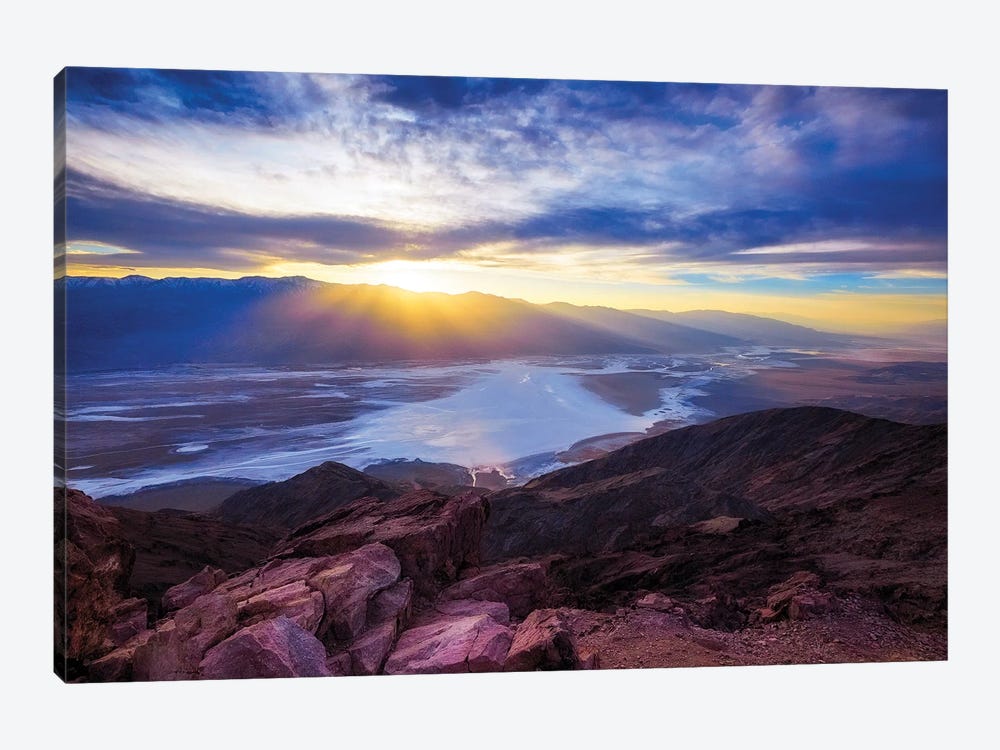 Dante's Point Sunset, Death Valley, California by George Oze 1-piece Canvas Art Print