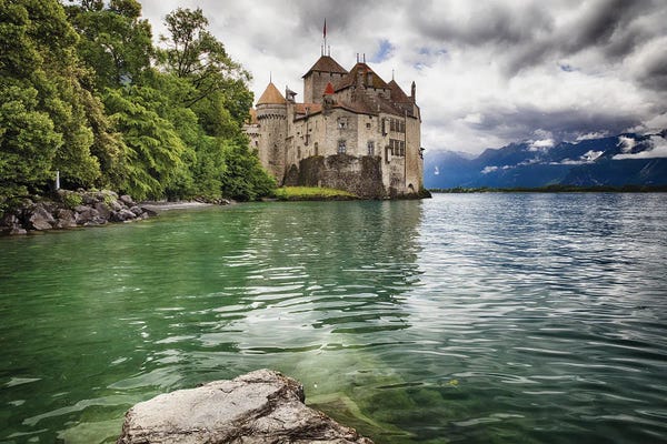 Castles & Palaces: Castle On The Lake Geneva, Switzerland by George Oze