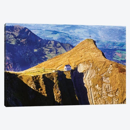 Little Chapel On The Mountain, Mt Pilatus, Nidwalden, Switzerland Canvas Print #GOZ676} by George Oze Canvas Art Print