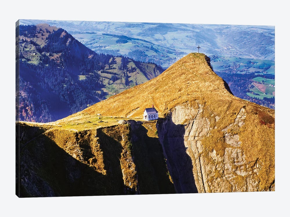 Little Chapel On The Mountain, Mt Pilatus, Nidwalden, Switzerland by George Oze 1-piece Canvas Art