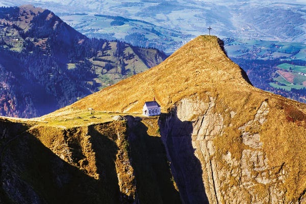 Switzerland: Little Chapel On The Mountain, Mt Pilatus, Nidwalden, Switzerland by George Oze