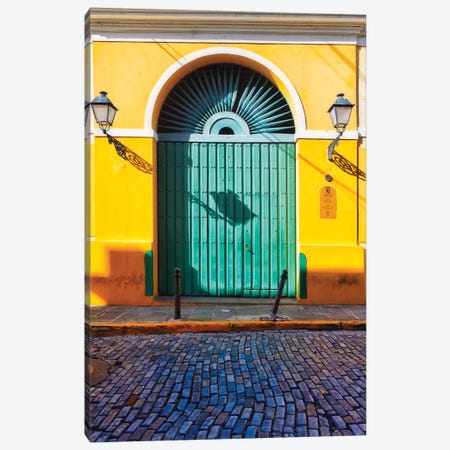 Door of the San Juan Museum, Puerto Rico Canvas Print #GOZ69} by George Oze Art Print
