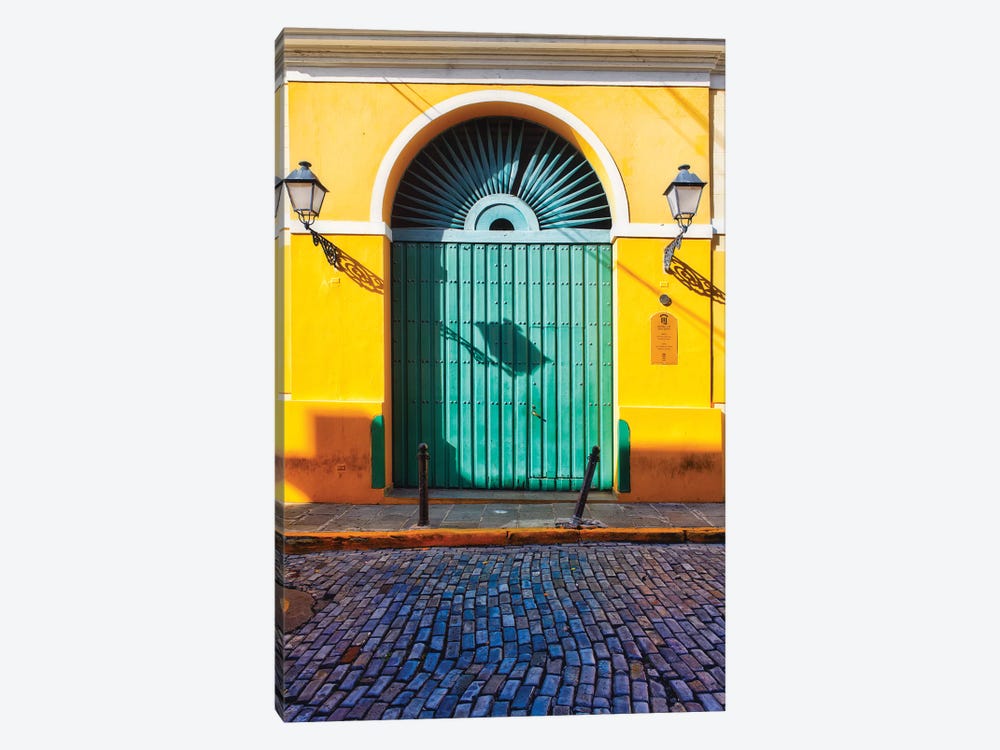 Door of the San Juan Museum, Puerto Rico by George Oze 1-piece Canvas Art