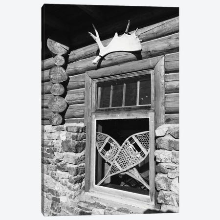 Alpine Lodge Window, Alberta, Canada Canvas Print #GOZ6} by George Oze Art Print