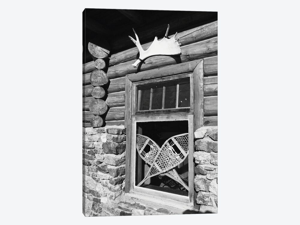 Alpine Lodge Window, Alberta, Canada by George Oze 1-piece Canvas Print