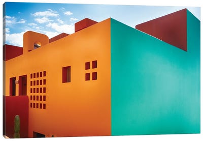 Bold Colors And Simple Shapes, Cabo San Lucas, Mexico Canvas Art Print - Mexico Art