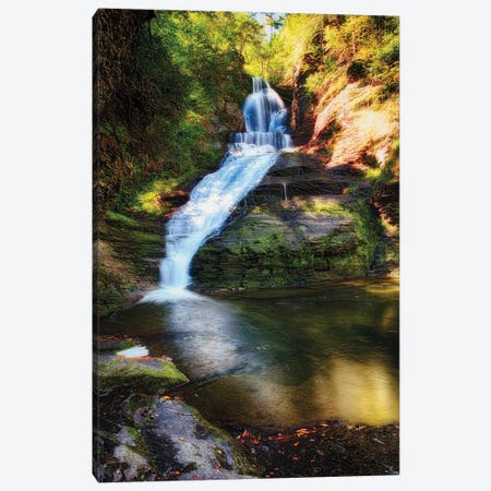 Dingmans Fall Early Autumn Scenic Canvas Print #GOZ710} by George Oze Canvas Art Print