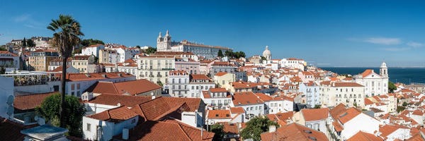 Lisbon: Lisbon Old Town Panorama, Portugal by George Oze