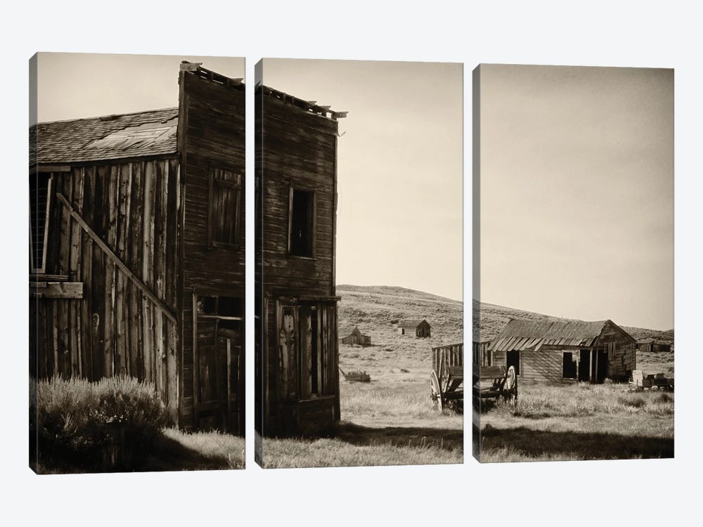 Swazey Hotel, Bodie Ghost Town, California by George Oze 3-piece Canvas Artwork