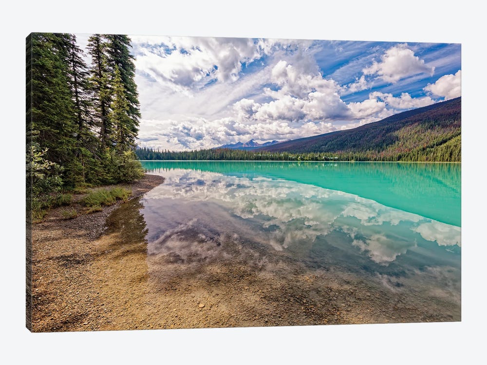 Emerald Lake Tranquil Reflections, British Columbia, Canada by George Oze 1-piece Canvas Print