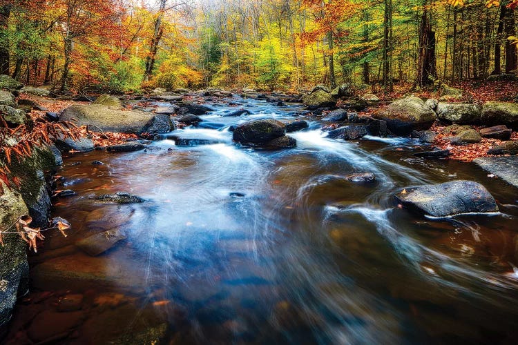 Fall Scenic of a Rocky River, New Jersey