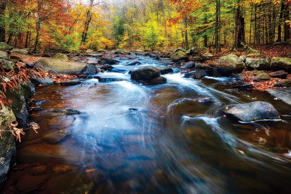 New Jersey: Fall Scenic of a Rocky River, New Jersey by George Oze