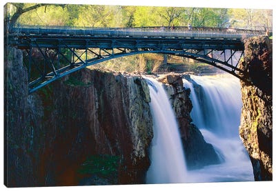 Footbridge Over the Great Falls of Paterson Canvas Art Print - George Oze
