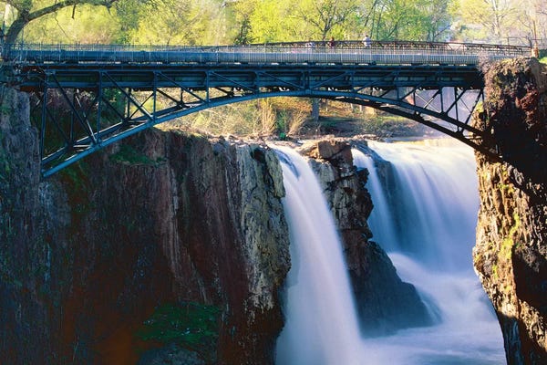 George Oze: Footbridge Over the Great Falls of Paterson by George Oze