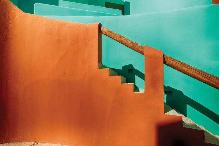 Adobe Style Colorful Architecture , Cabo San Lucas, Mexico by George Oze wall art