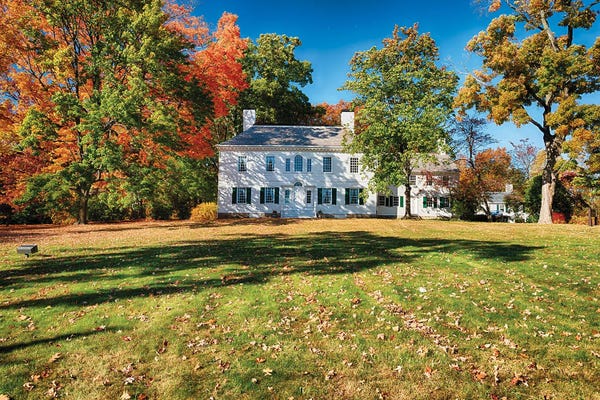 New Jersey: Ford Mansion , Washington's Headquarters Scenic Fall View, Morristown, New Jersey by George Oze
