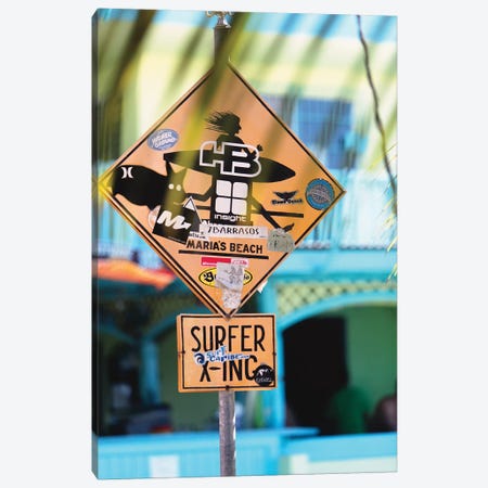 Fun Sign in Rincon, Puerto Rico Canvas Print #GOZ82} by George Oze Canvas Art Print