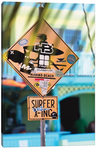 Fun Sign in Rincon, Puerto Rico Canvas Art Print - Signs
