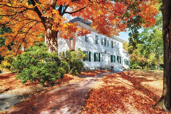 George Oze: Ford Mansion, Washington's Headquarters 1779-1780, Scenic Fall View, Morristown, New Jersey by George Oze