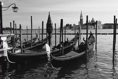 Gondolas of Venice by George Oze canvas print