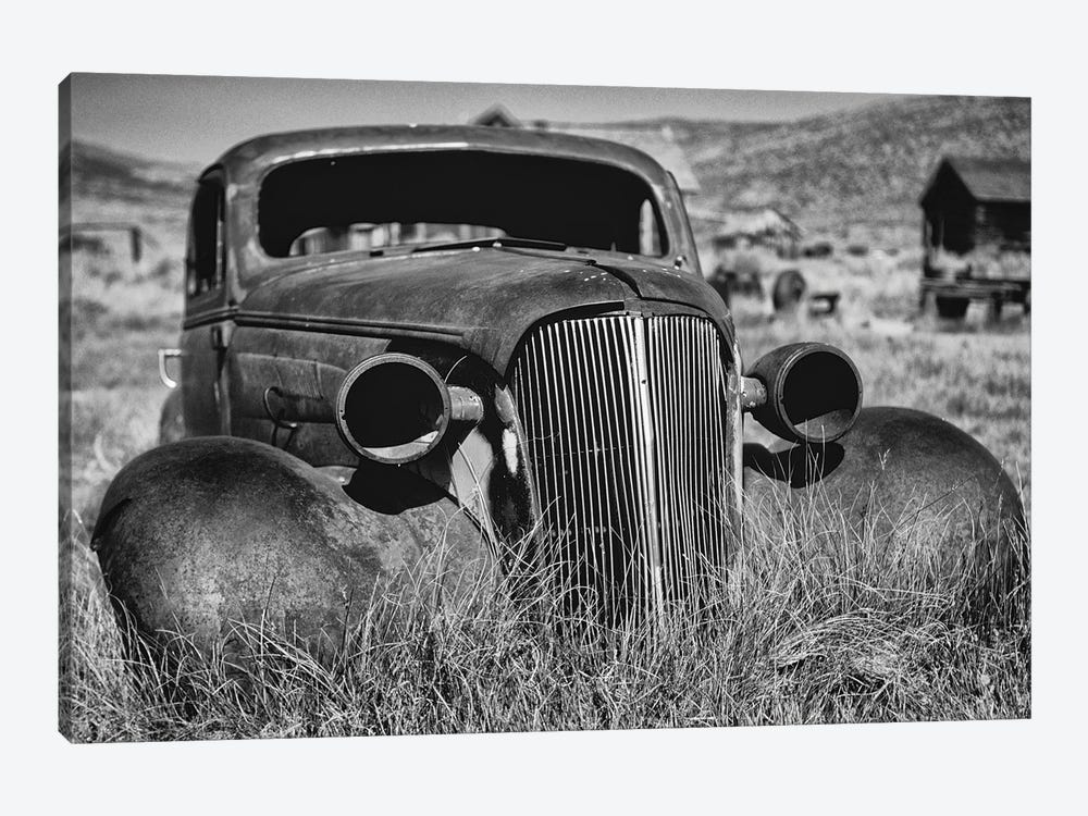 Antique Car Body Rusting Away, Bodie California by George Oze 1-piece Art Print
