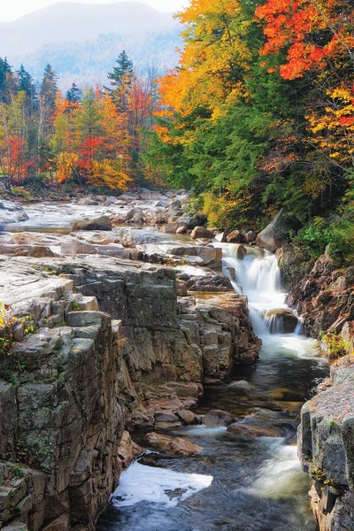 New Hampshire: The Rocky Gorge With The Swift River At Peak Foliage White Mountains, New Hampshire by George Oze