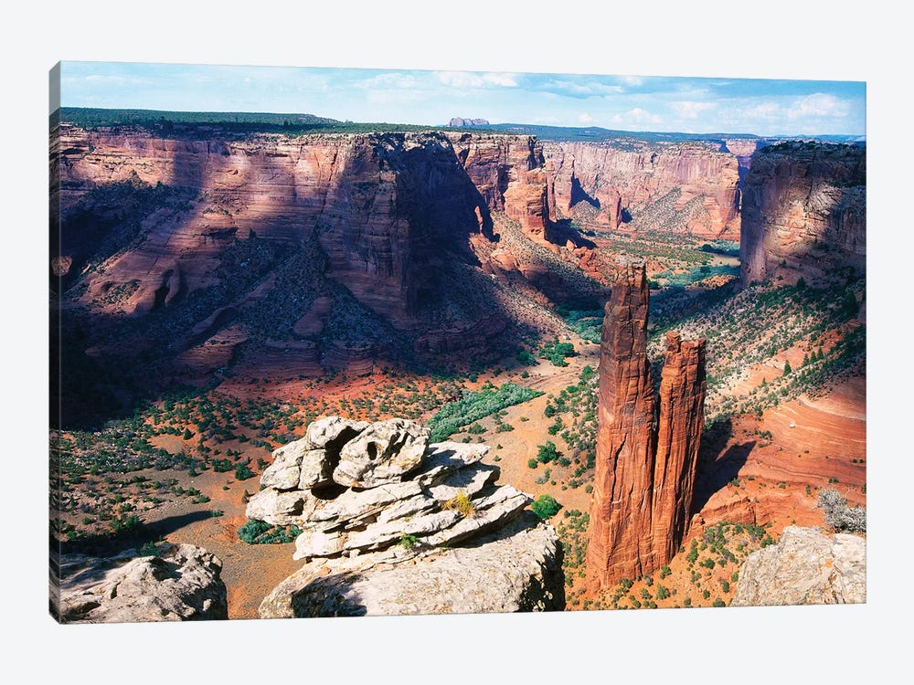 High Angle View of a Canyon, Canyon DeChelly at Spider Rock, Arizona by George Oze 1-piece Canvas Art Print