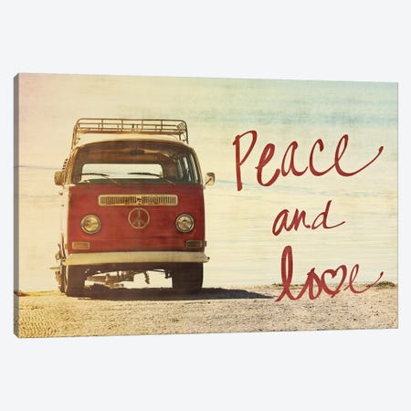 Peace and Love Canvas Print #GPE19} by Gail Peck Canvas Art