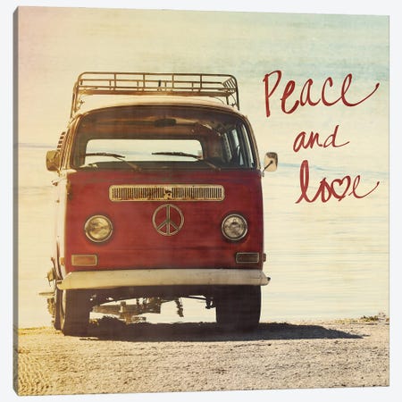 Peace and Love Canvas Print #GPE37} by Gail Peck Art Print