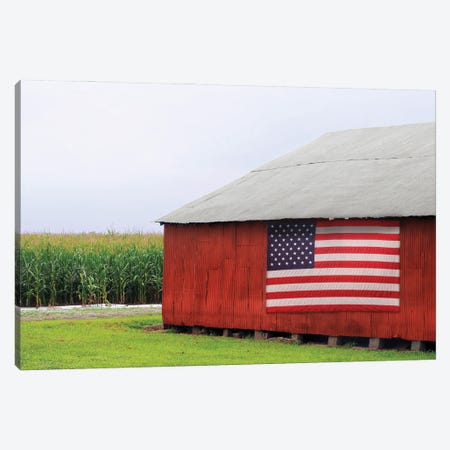 American Barn Canvas Print #GPE45} by Gail Peck Canvas Artwork
