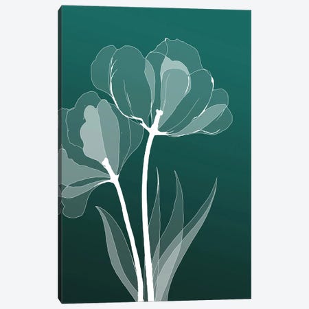 X-Ray Flowers III Canvas Print #GPH106} by GraphINC Canvas Artwork