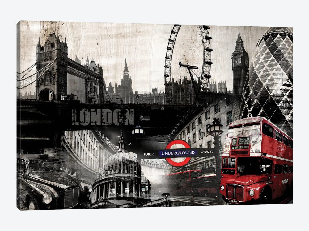 London by GraphINC 1-piece Canvas Wall Art