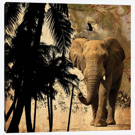 Mighty Elephant II Canvas Print #GPH66} by GraphINC Art Print