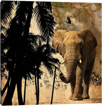 Mighty Elephant II Canvas Art Print - GraphINC